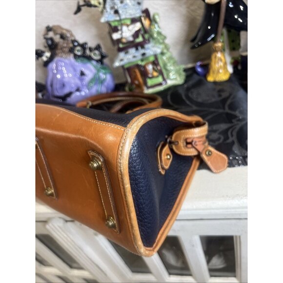 Dooney & Bourke Pebble Leather Handbag Navy Purse Vintage Satchel Purse Handbag - Picture 14 of 15